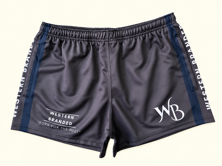 UNISEX Footy Shorts – Charcoal