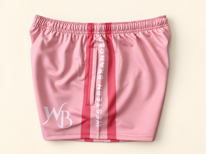 Womens Footy Shorts – Pink