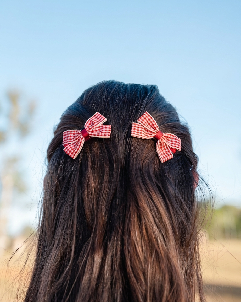 Gingham Clips Red - enhanced photo DSC07101-2